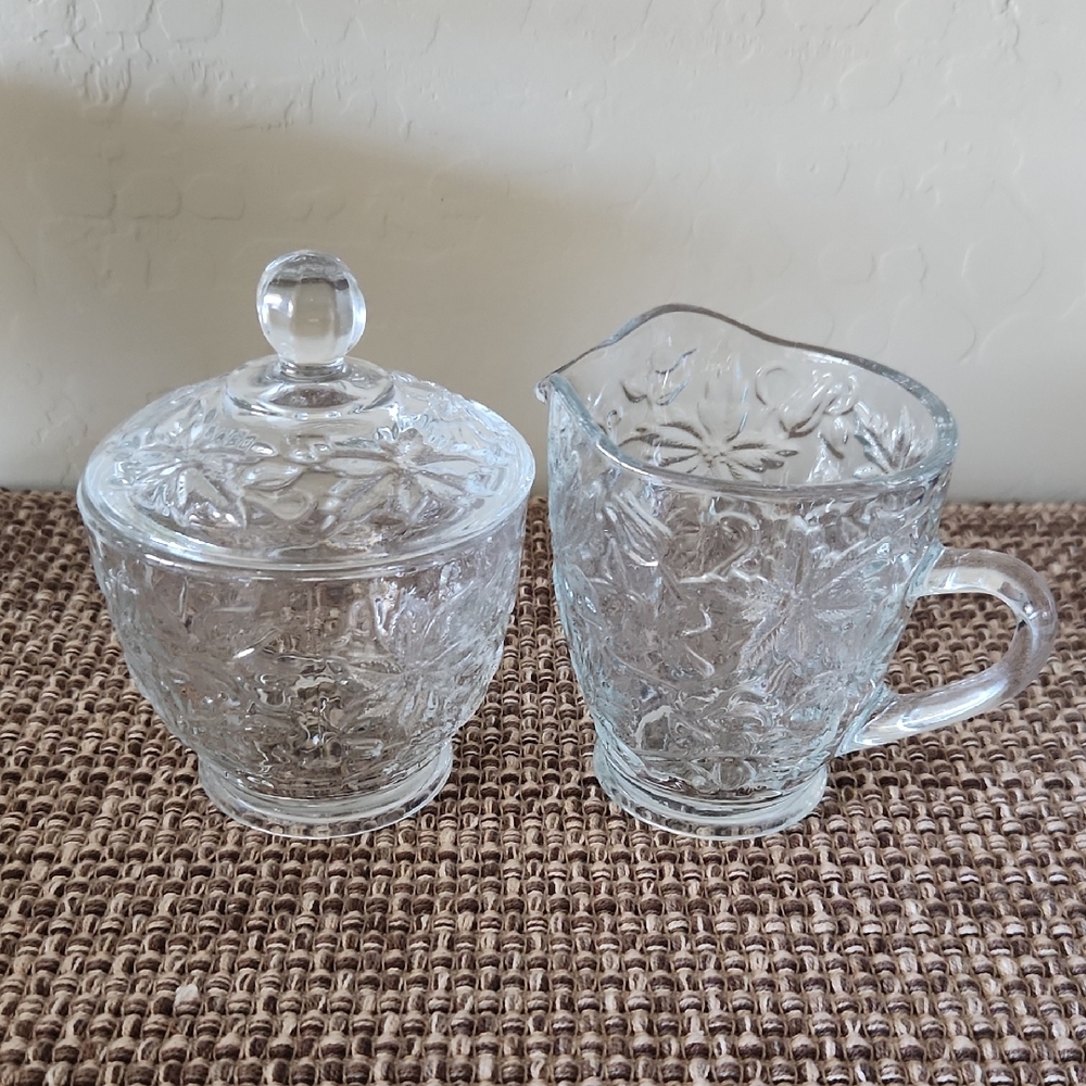 Princess House Fantasia Creamer and Sugar Bowl Lid Set - Picture 2 of 9